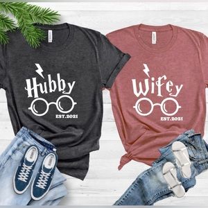 Set (2) husbby/wife Harry Potter tshirts